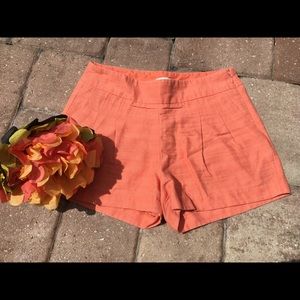 J Crew Women's Orange Shorts Lightweight Cotton
